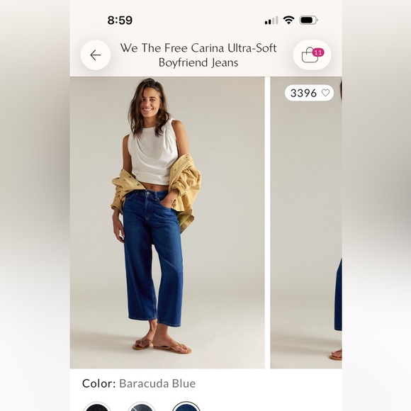 We The Free Carina Ultra-Soft Blue Jeans - Picture 2 of 10